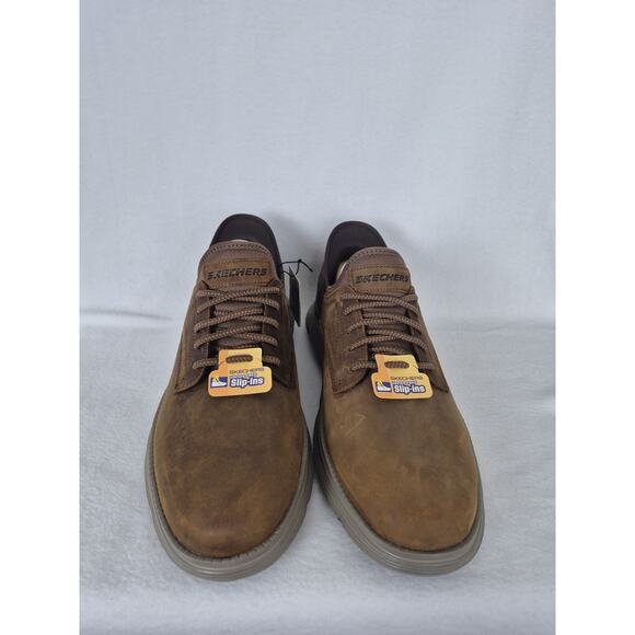 Skechers Men's Slip-Ins Size 13 Dark Brown Garza-Gervin Gogamat Arch Memory Foam - Picture 5 of 12